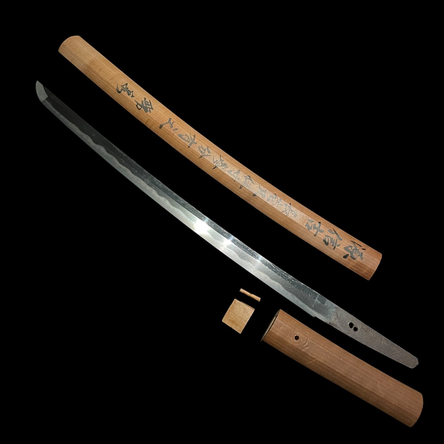 Minamotono Nobuyoshi 源信吉 signed WAKIZASHI, Sayagaki 鞘書, Edo period