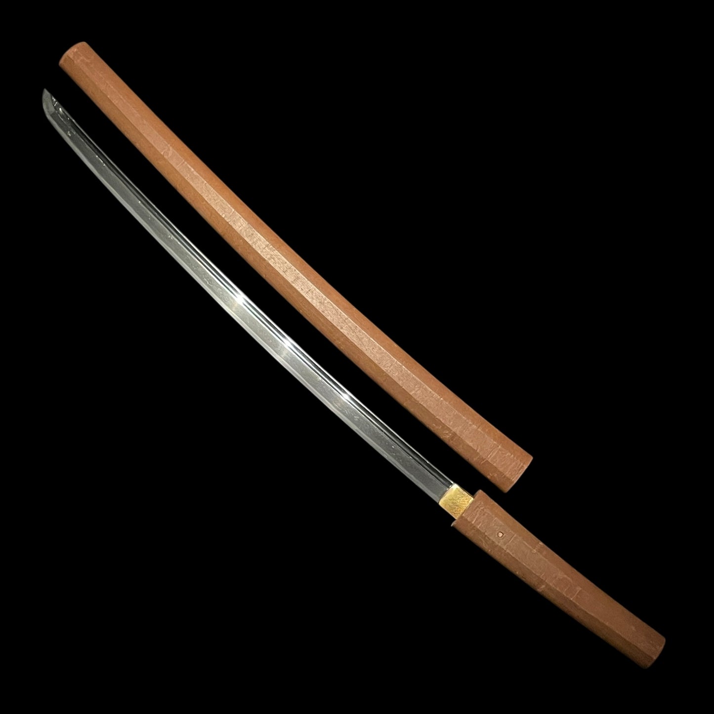 Kunishige 國重 signed Long WAKIZASHI, Bo-hi 棒樋 blade, Muromachi period