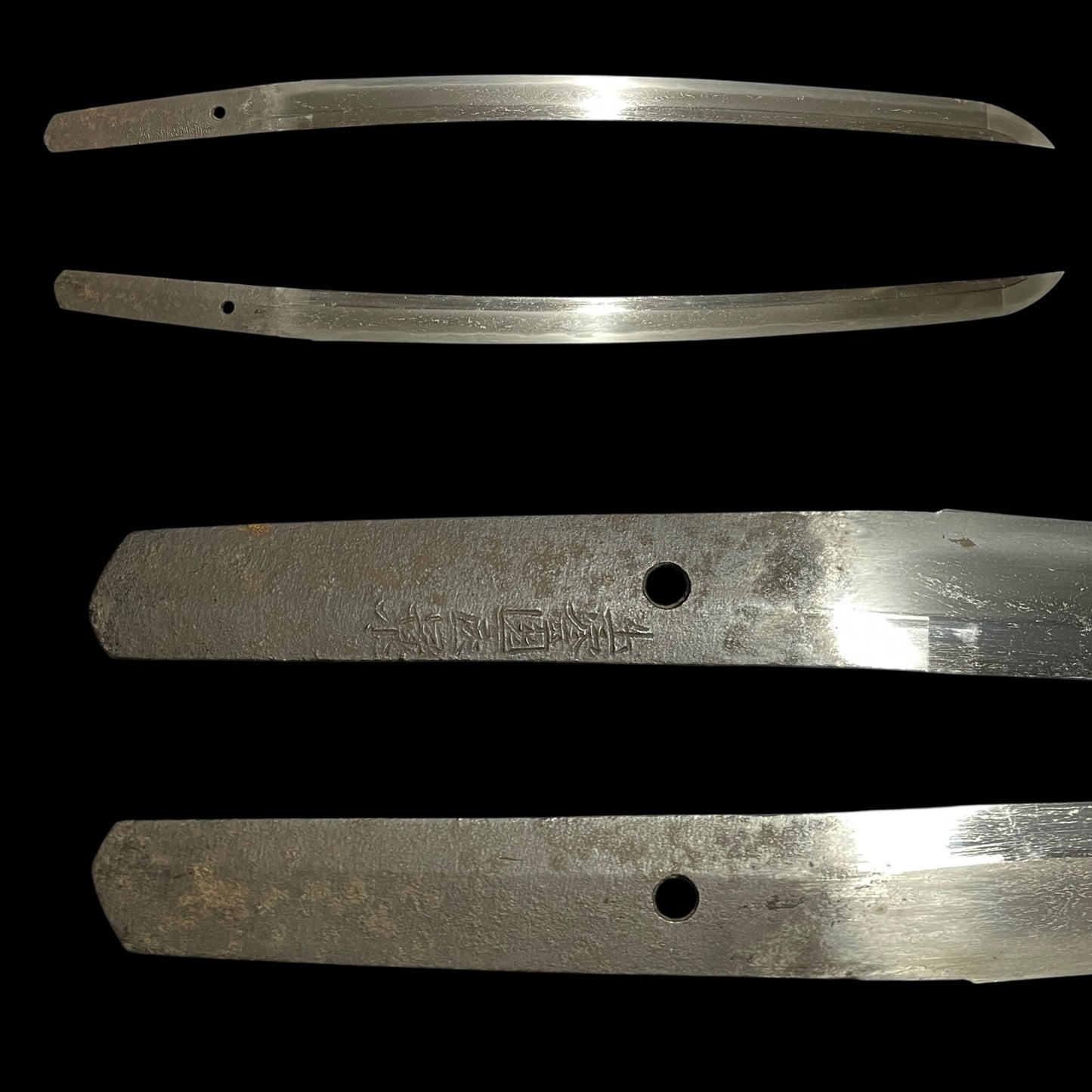 Izumikoku Masakage signed Wakizashi, Aoi Fuchikashira, Signed Tsuba, Edo period