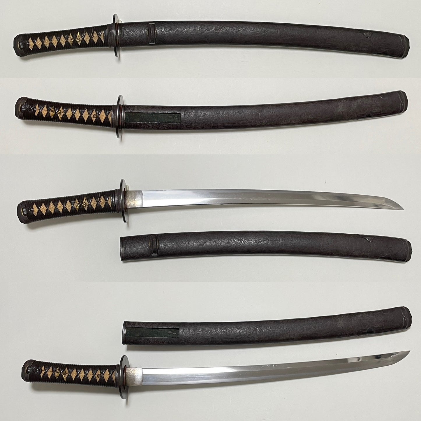 Echizenkoku Kanenori 越前国兼則 signed Wakizashi, Bee Menuki and Iron Fittings