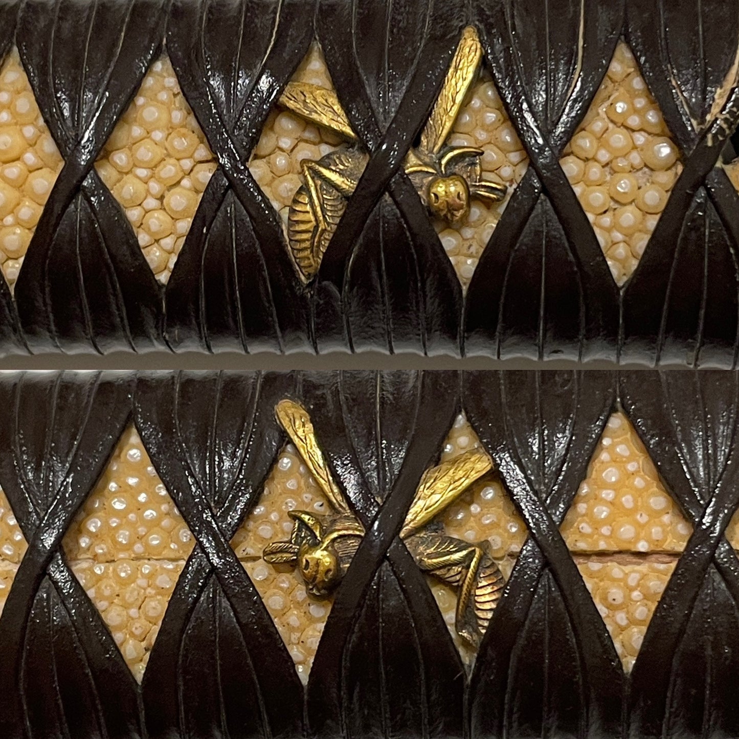 Echizenkoku Kanenori 越前国兼則 signed Wakizashi, Bee Menuki and Iron Fittings