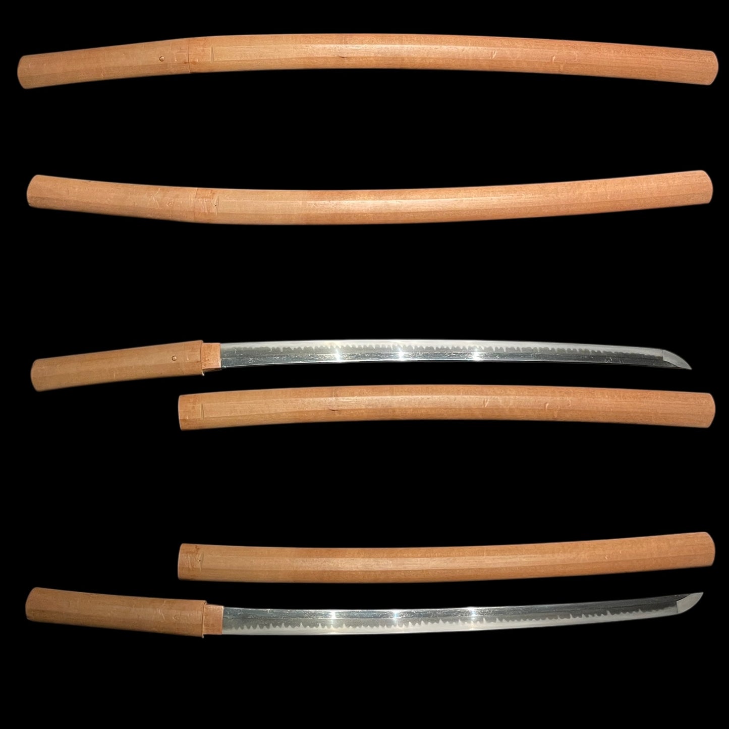 Ganmaku Ujinobu 岩捲氏信 signed Rugged Long WAKIZASHI in Shirasaya