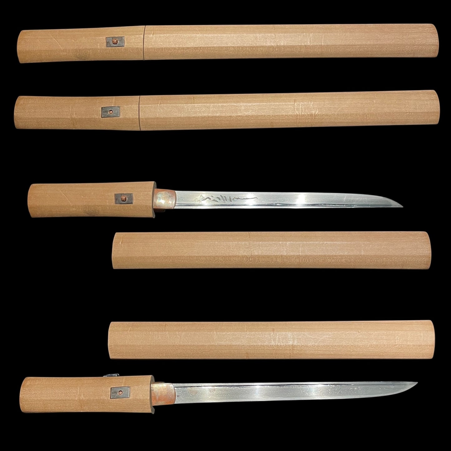 YOROIDOSHI in Shirasaya, Sadayoshi 貞吉 signed, Bonji 梵字 Horimono, Muromachi era