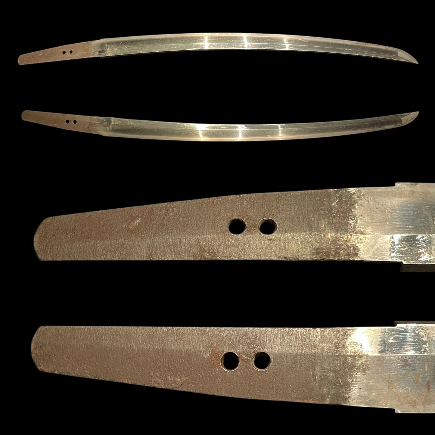 Landscape Fuchikashira 風景図縁頭, Oozori Wakizashi,  Signed Tsuba, Kashu Habaki