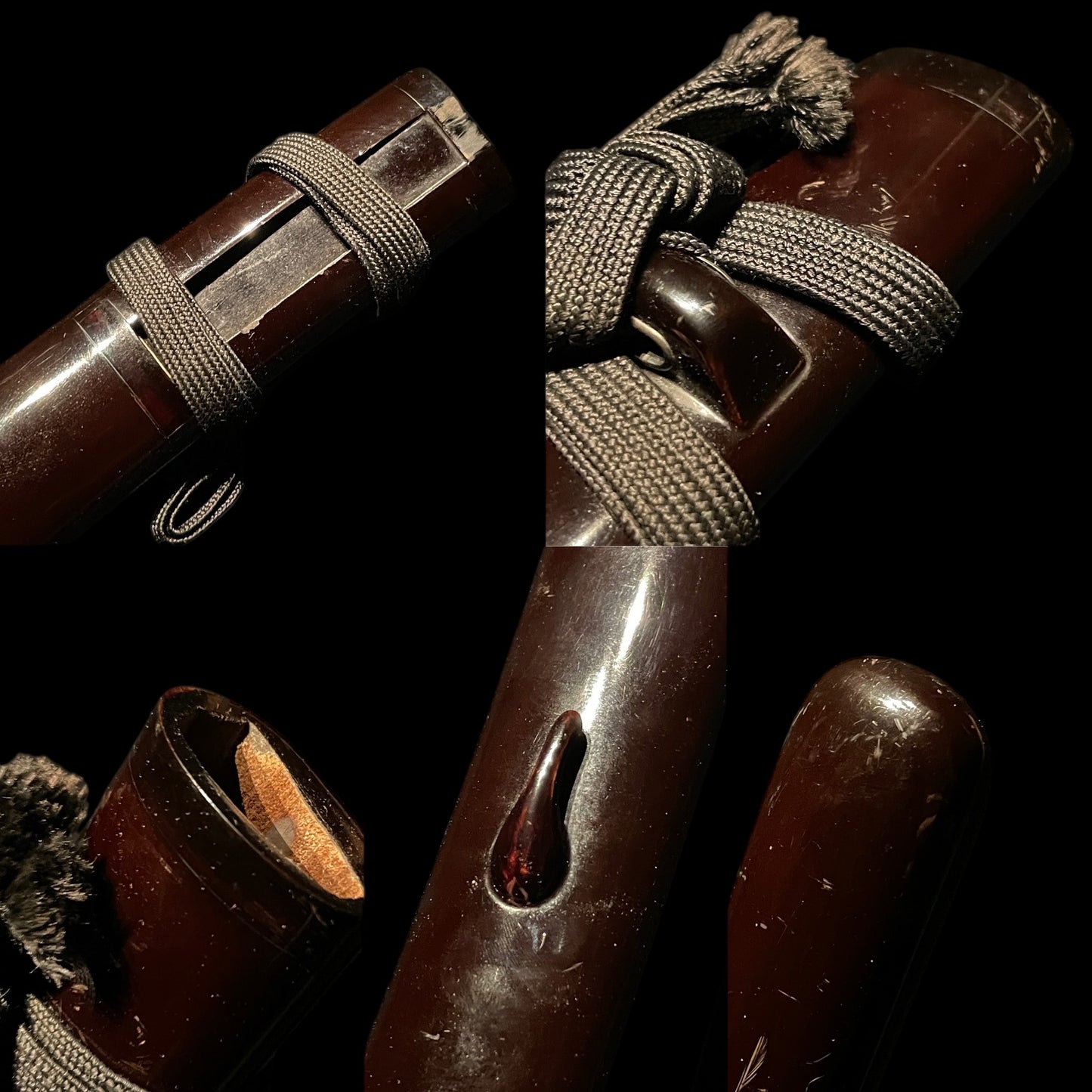 Landscape Fuchikashira 風景図縁頭, Oozori Wakizashi,  Signed Tsuba, Kashu Habaki