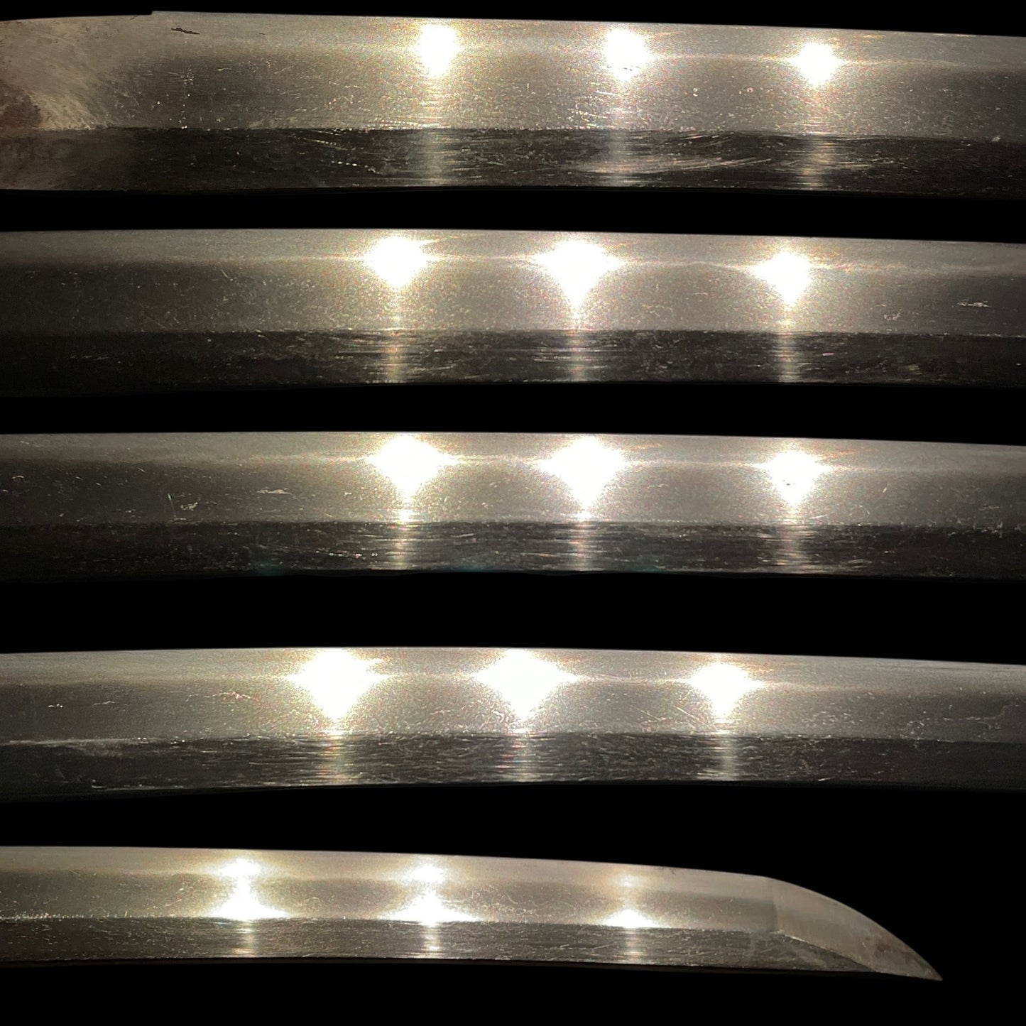 Kairagisaya 梅花皮鞘 Rayskin Scabbard WAKIZASHI, Persimmon Tsuba 柿透鍔, Edo period