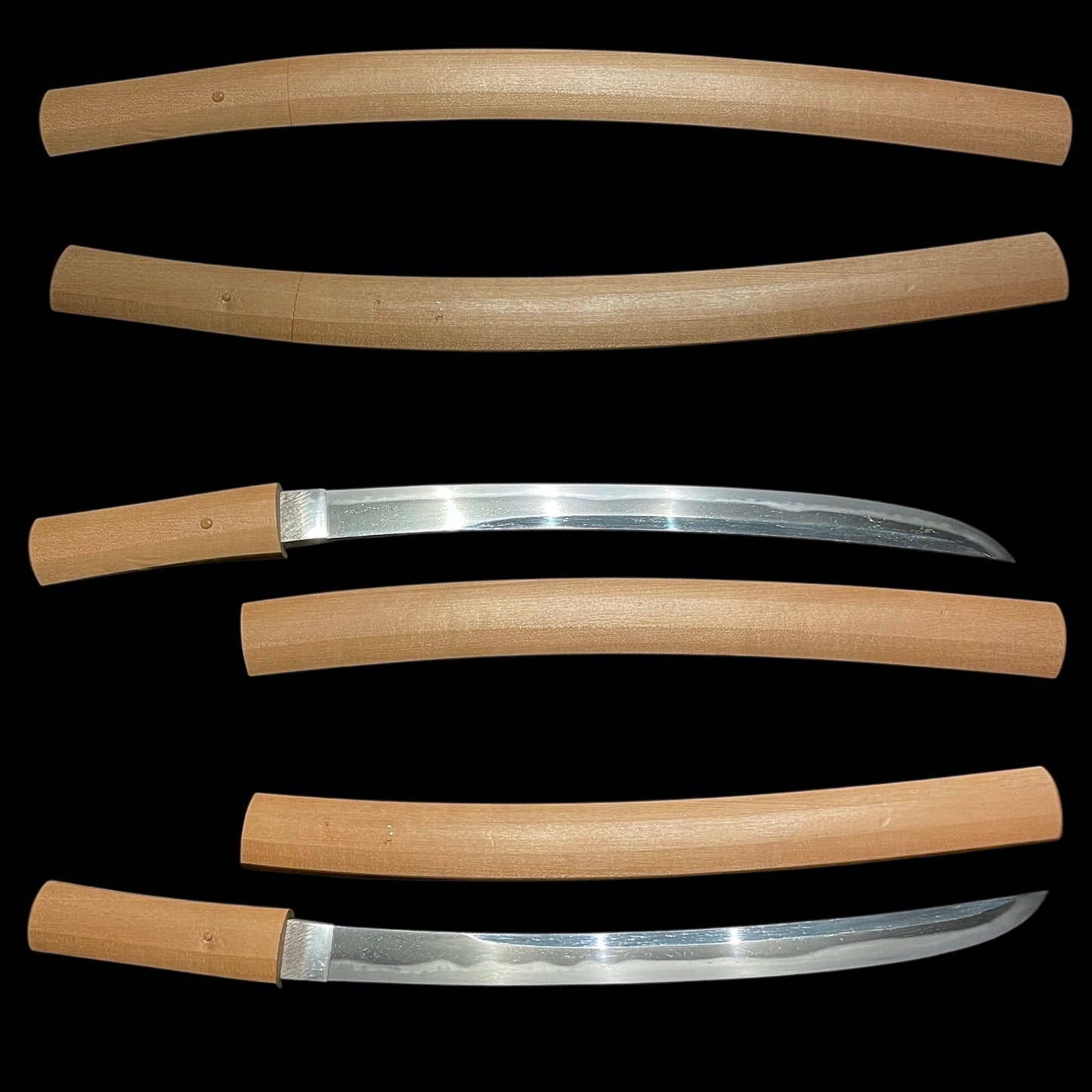 Unokubi-Zukuri 鵜首造 Wakizashi, Kanekiyo 兼清 signed, Muromachi period