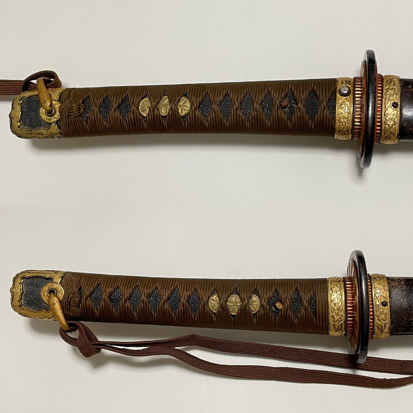 NAVY GUNTO 海軍刀, Custom-made Koshirae, Rising sun Seppa, Japanese Military Sword