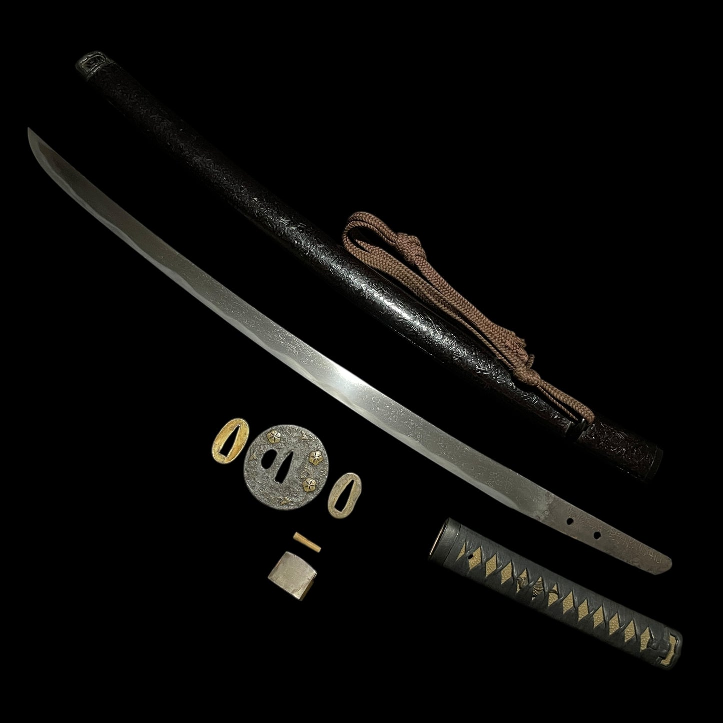 Long Hirazukuri Wakizashi, Echizennokami Minamoto Rai Nobuyoshi signed, Edo period