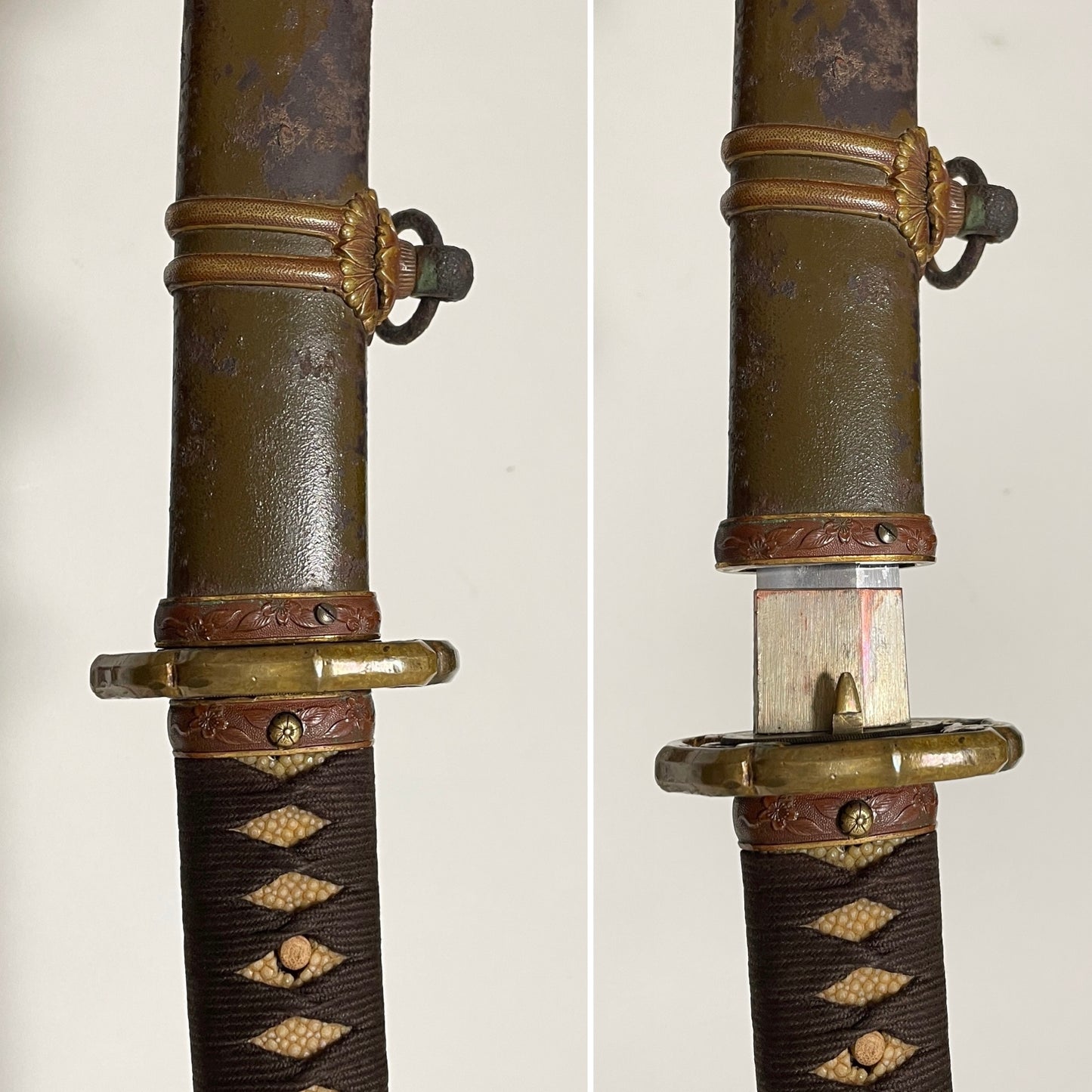 Type98 GUNTO 九八式軍刀, Kuniyasu 国泰 signed, Family crest included, with Tassel