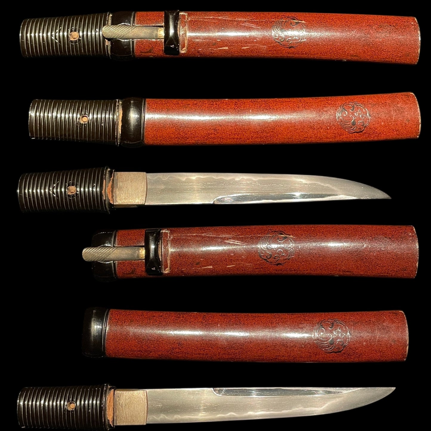 Matsushiro Style Unokubi TANTO, with Kogai, Edo period mumei