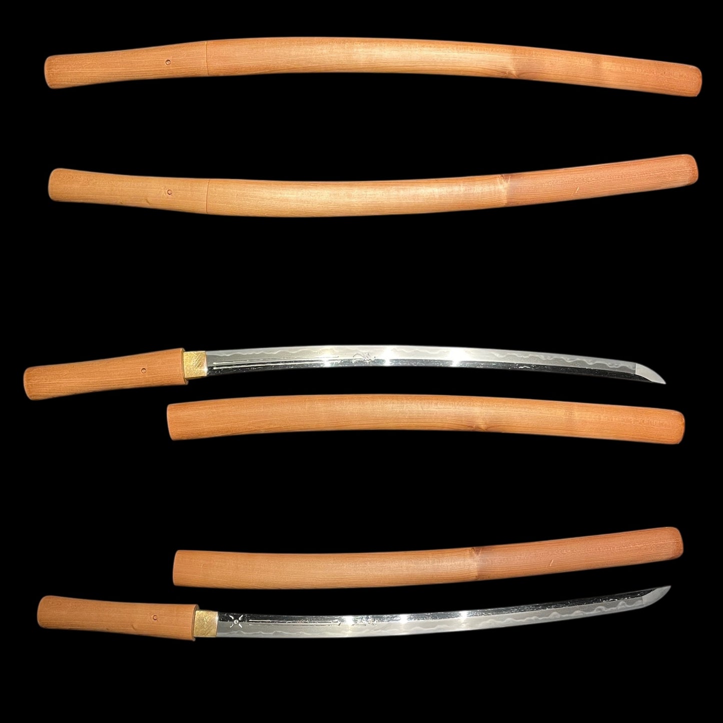 Tanbanokami Terukado 丹波守照門 signed Long Wakizashi, HORIMONO 彫物, Edo period