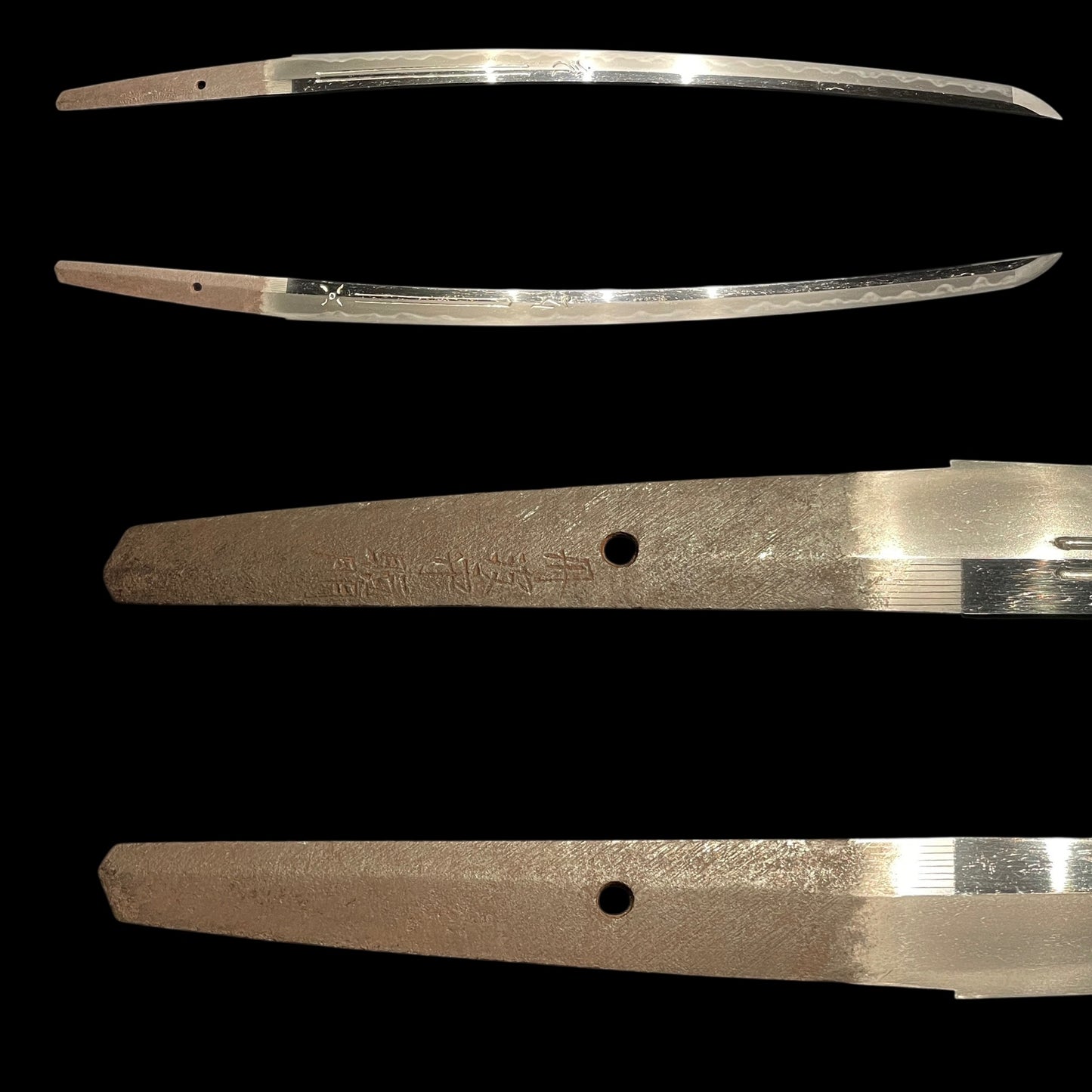 Tanbanokami Terukado 丹波守照門 signed Long Wakizashi, HORIMONO 彫物, Edo period