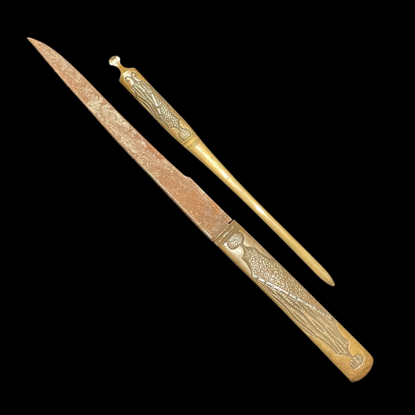 Red Matsushiro Koshirae Tanto, 松代拵短刀, with Kozuka and Kogai, Edo period mumei