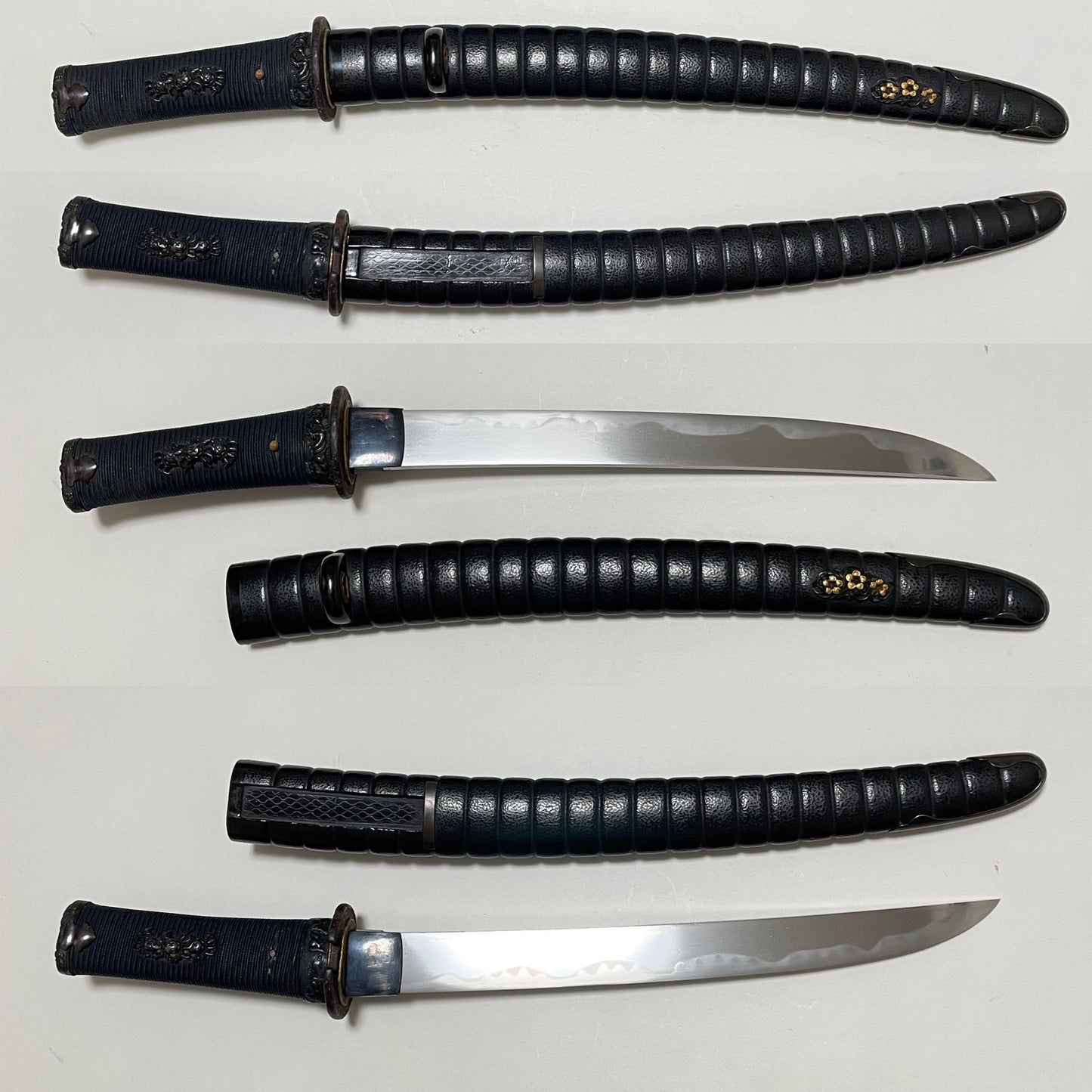 印籠刻鞘拵 Inrokizamisaya Koshirae, Ujifusa 氏房 signed TANTO, Muromachi period