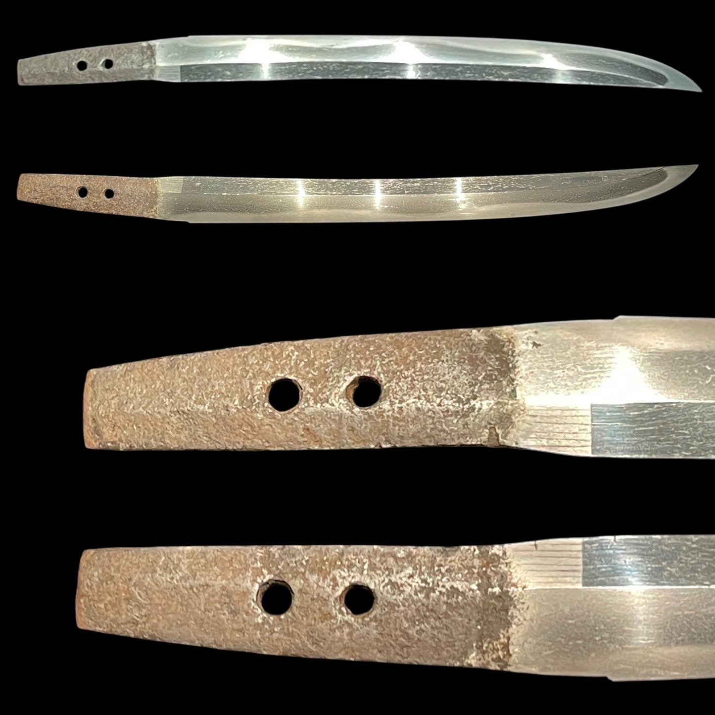 Fuyuhiro 冬広 Shobuzukuri TANTO, Raijin Kozuka 雷神小柄, Muromachi period