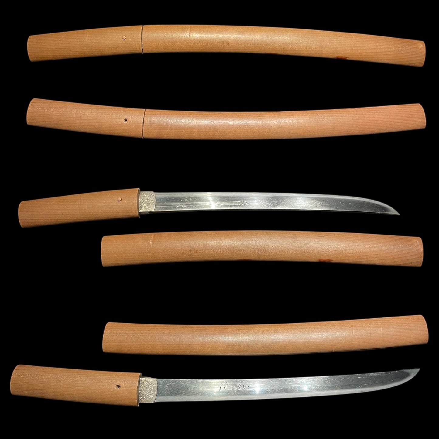 HORIMONO 彫物, Suken Bonji 素剣 梵字 TANTO, Nobukiyo 信清 signed, Muromachi period