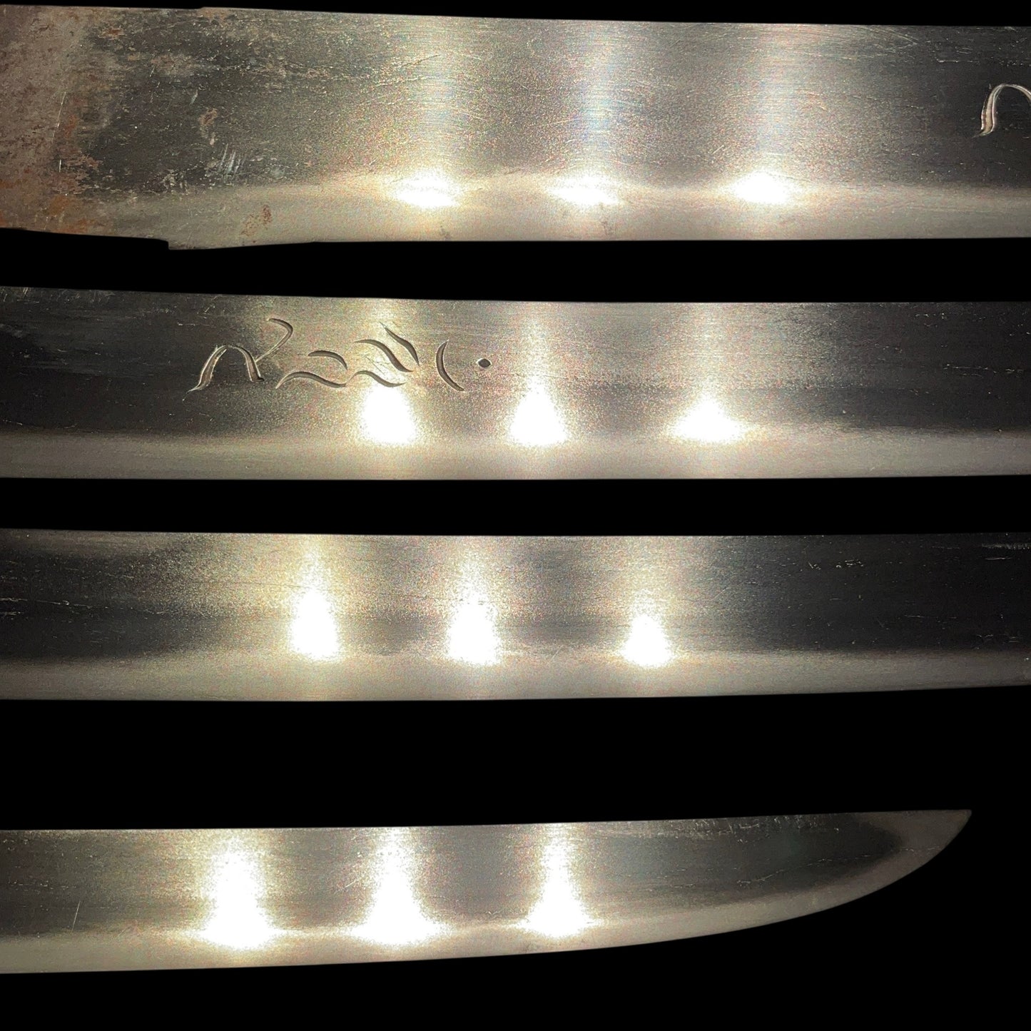 HORIMONO 彫物, Suken Bonji 素剣 梵字 TANTO, Nobukiyo 信清 signed, Muromachi period