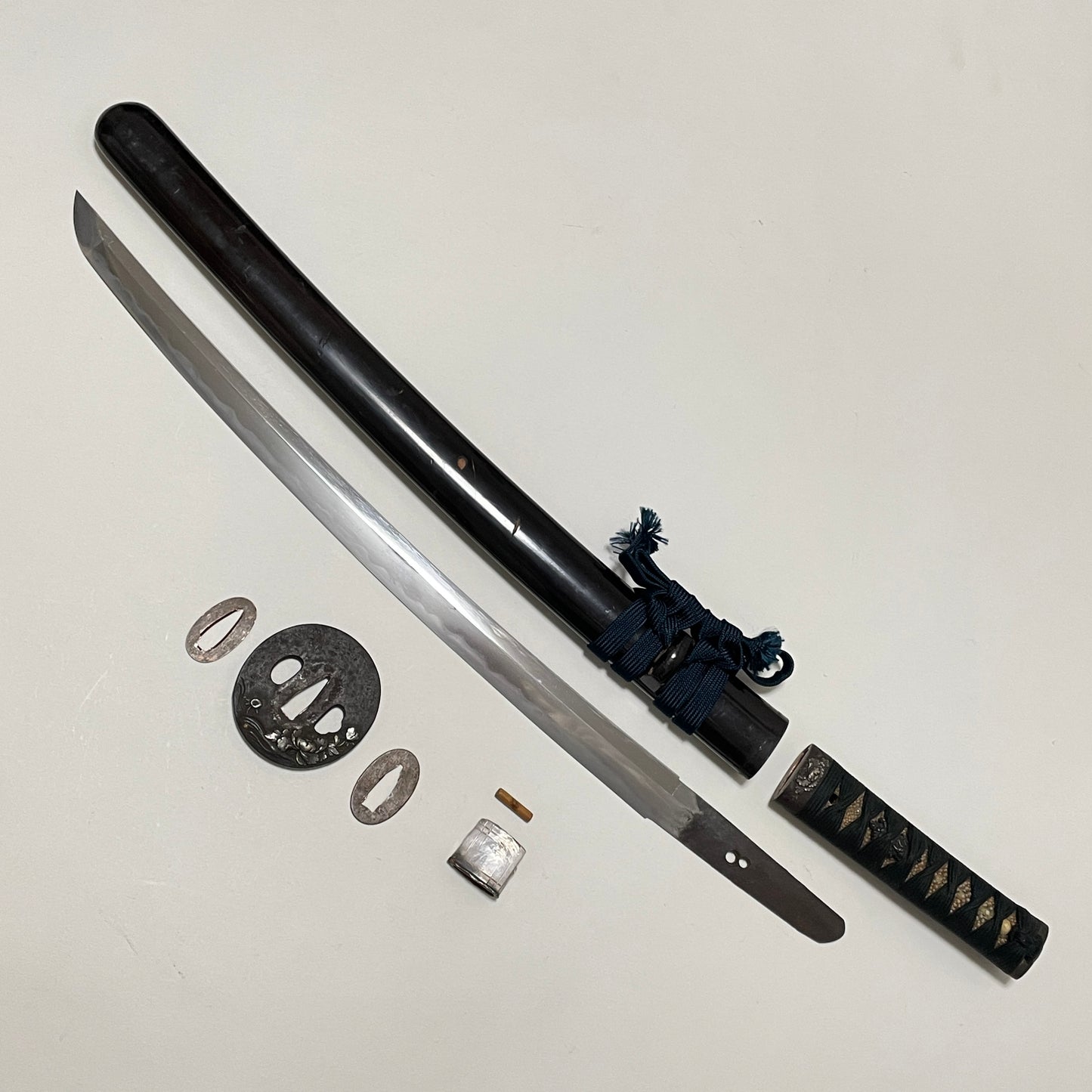 Peony Fittings Takada 高田 Wakizashi, Early Edo period, NBTHK Certificate