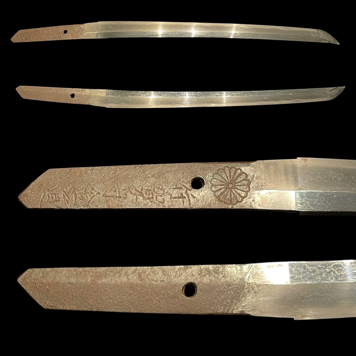 KIKUMON 菊紋, Iganokami Kinmichi 伊賀守金道 signed Wakizashi, Early Edo period