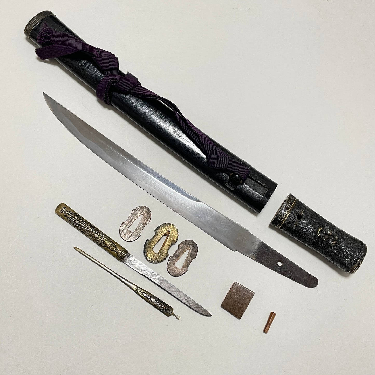 Unokubi-Zukuri 鵜首造, Matsushiro Koshirae TANTO 松代拵短刀, with Kozuka Kogai, Edo period