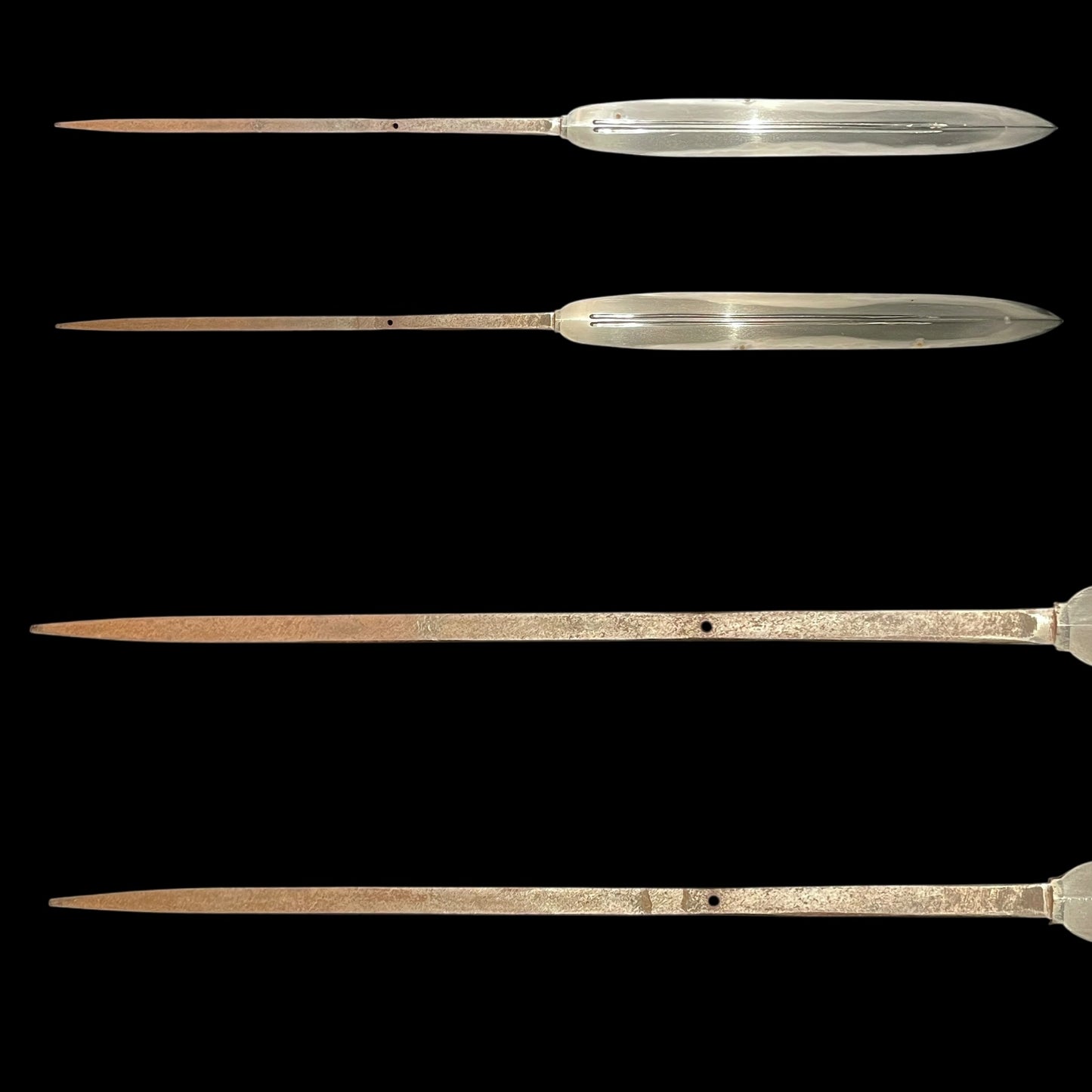 両鎬笹穂槍 Ryoshinogi Sasaho Yari, 二筋樋 Futasujihi, Edo period mumei