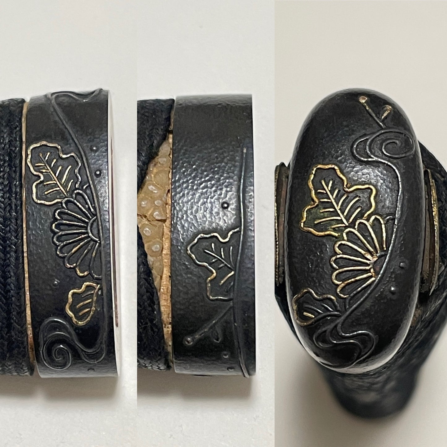 Horse Menuki Black TANTO, Hirazukuri Blade, Edo period mumei