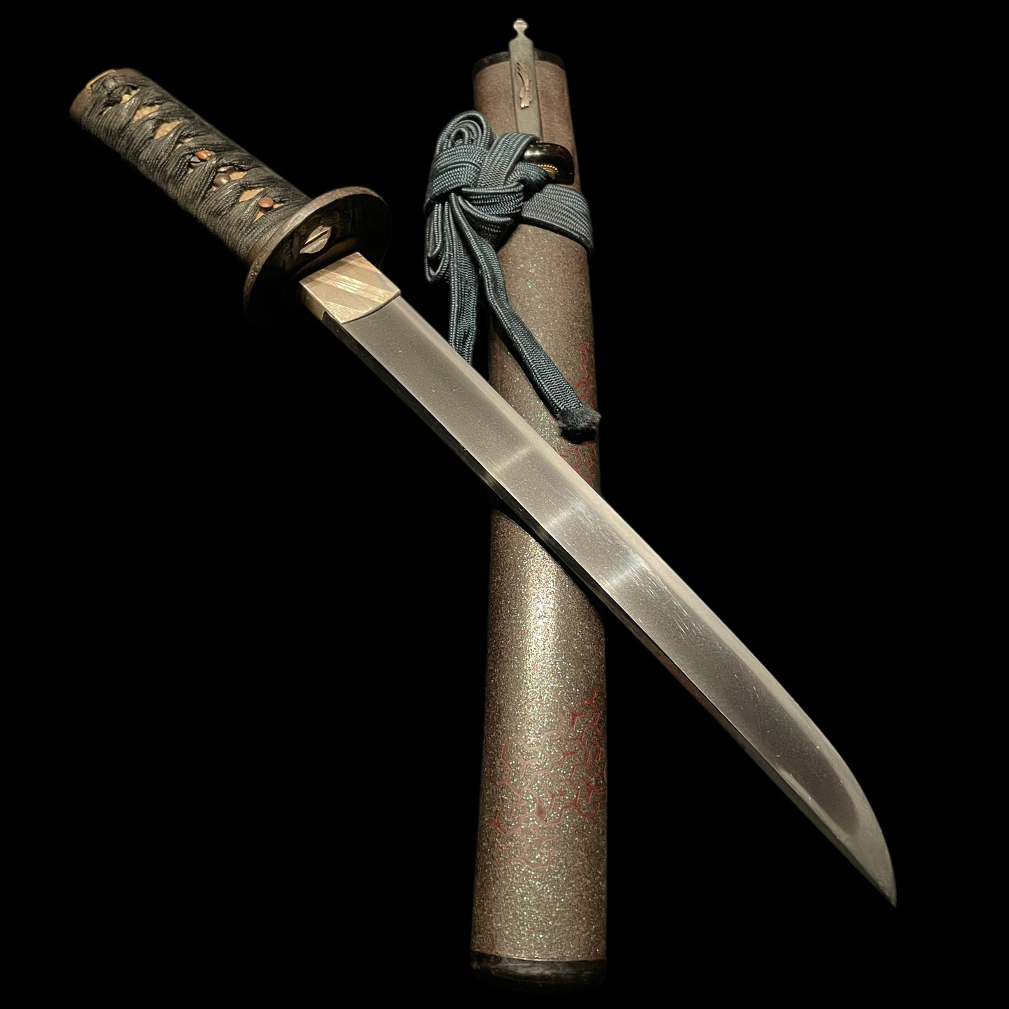 Deer Fuchikashira Thick TANTO, with Kozuka Kogai, Late Edo period mumei