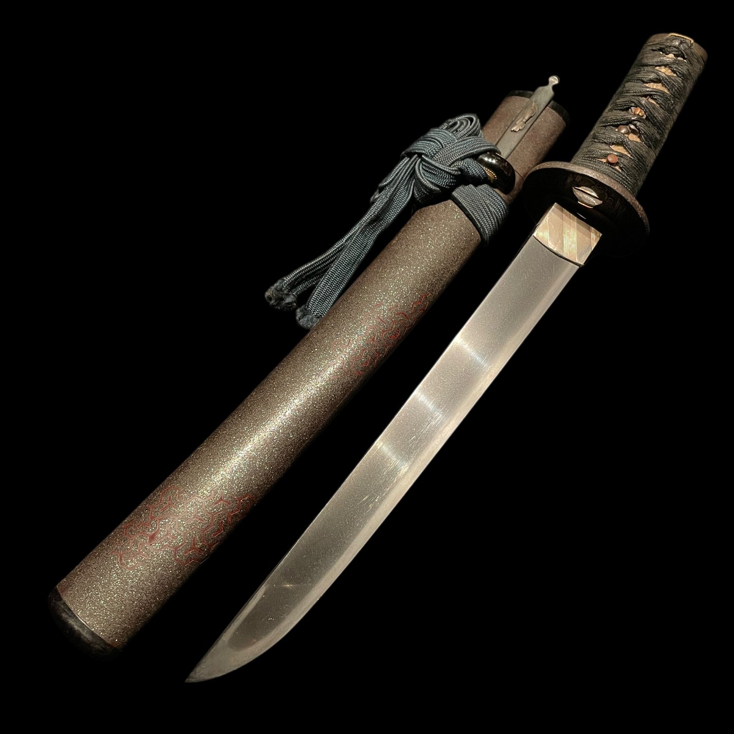 Deer Fuchikashira Thick TANTO, with Kozuka Kogai, Late Edo period mumei