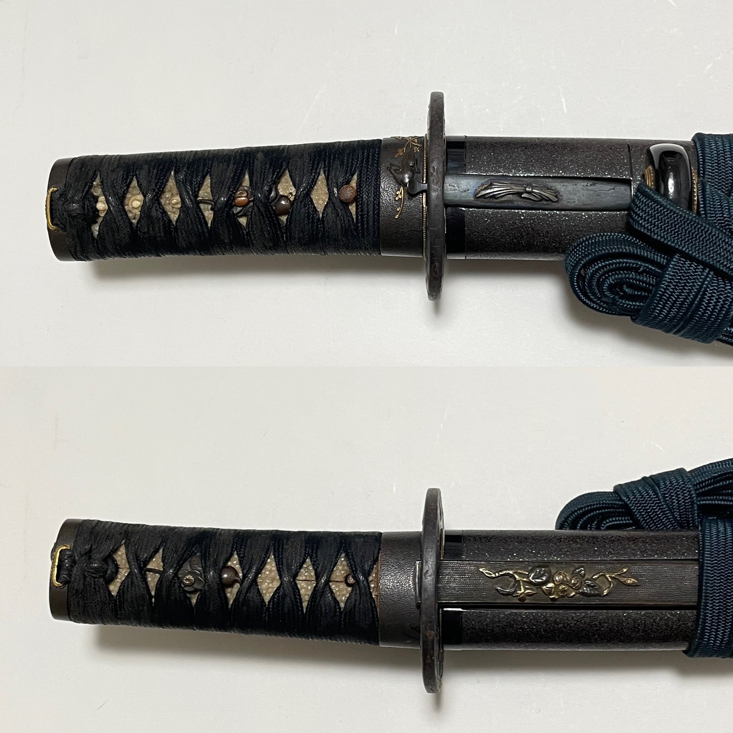 Deer Fuchikashira Thick TANTO, with Kozuka Kogai, Late Edo period mumei