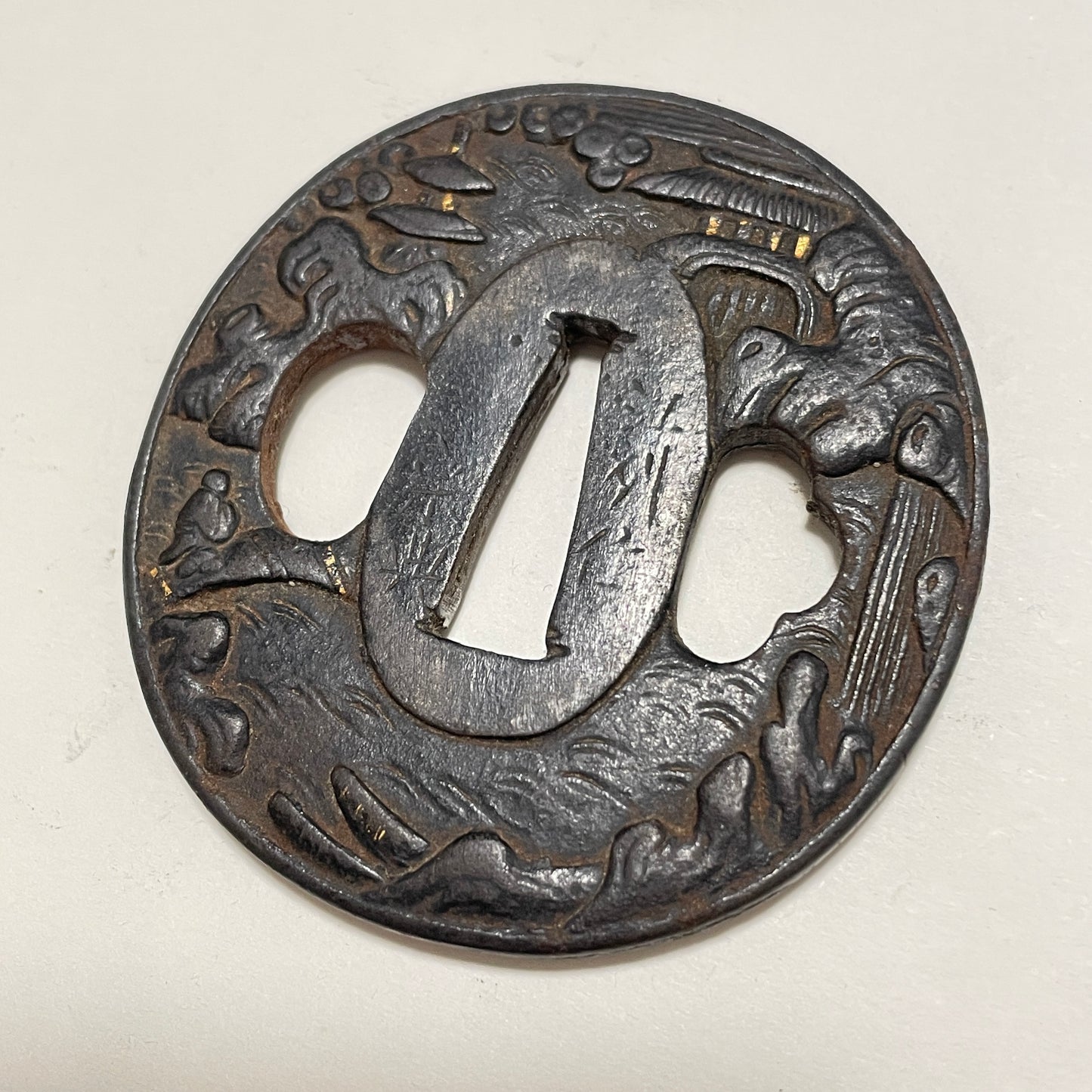 Deer Fuchikashira Thick TANTO, with Kozuka Kogai, Late Edo period mumei