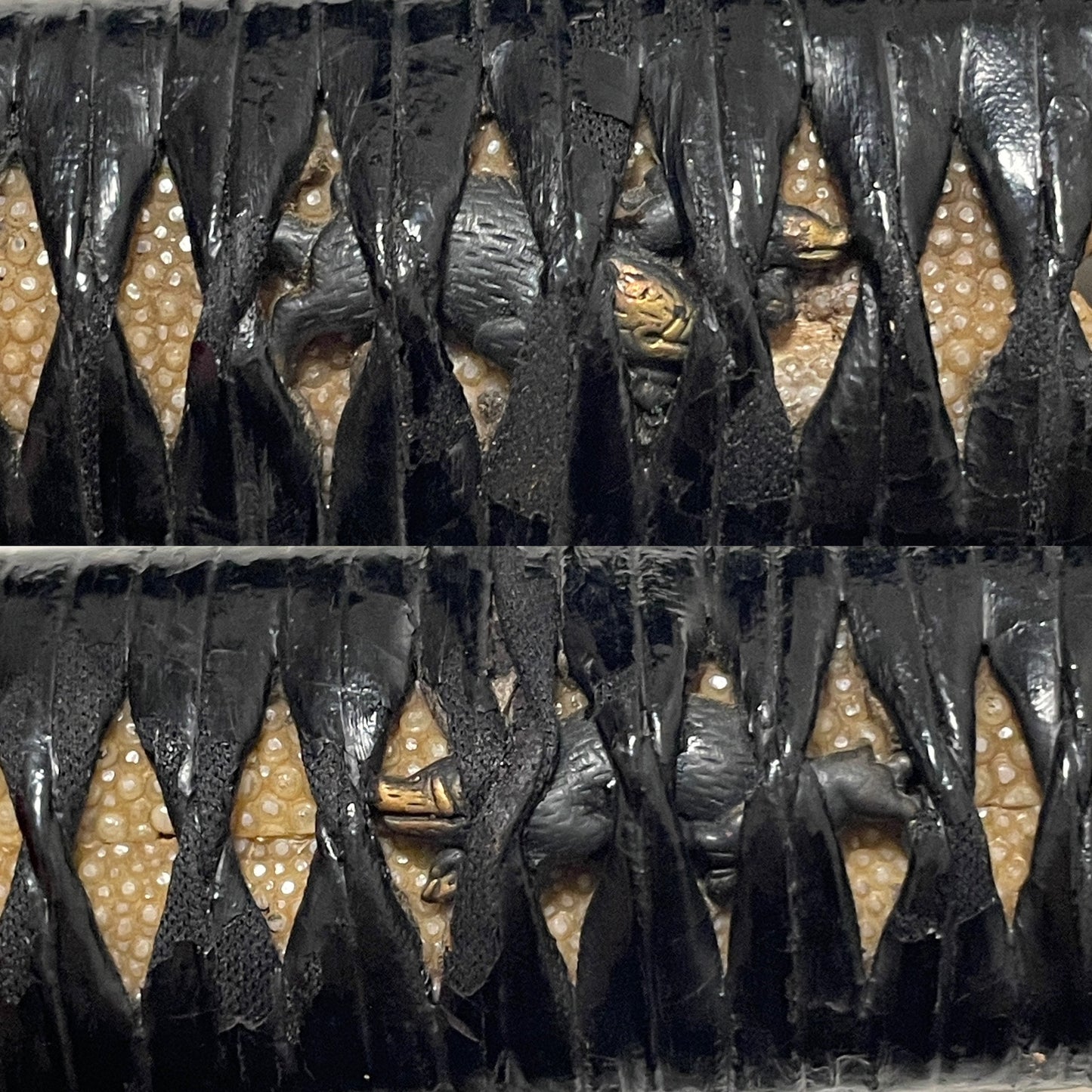 Ajiro 網代 Golden Fuchikashira TANTO, wit Kozuka, Boar Menuki, Edo period mumei