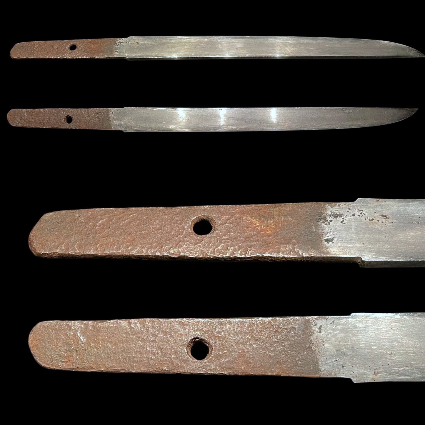 Shibuichi Fittings Aikuchi Koshirae TANTO, with Kozuka Kogai, Edo period mumei
