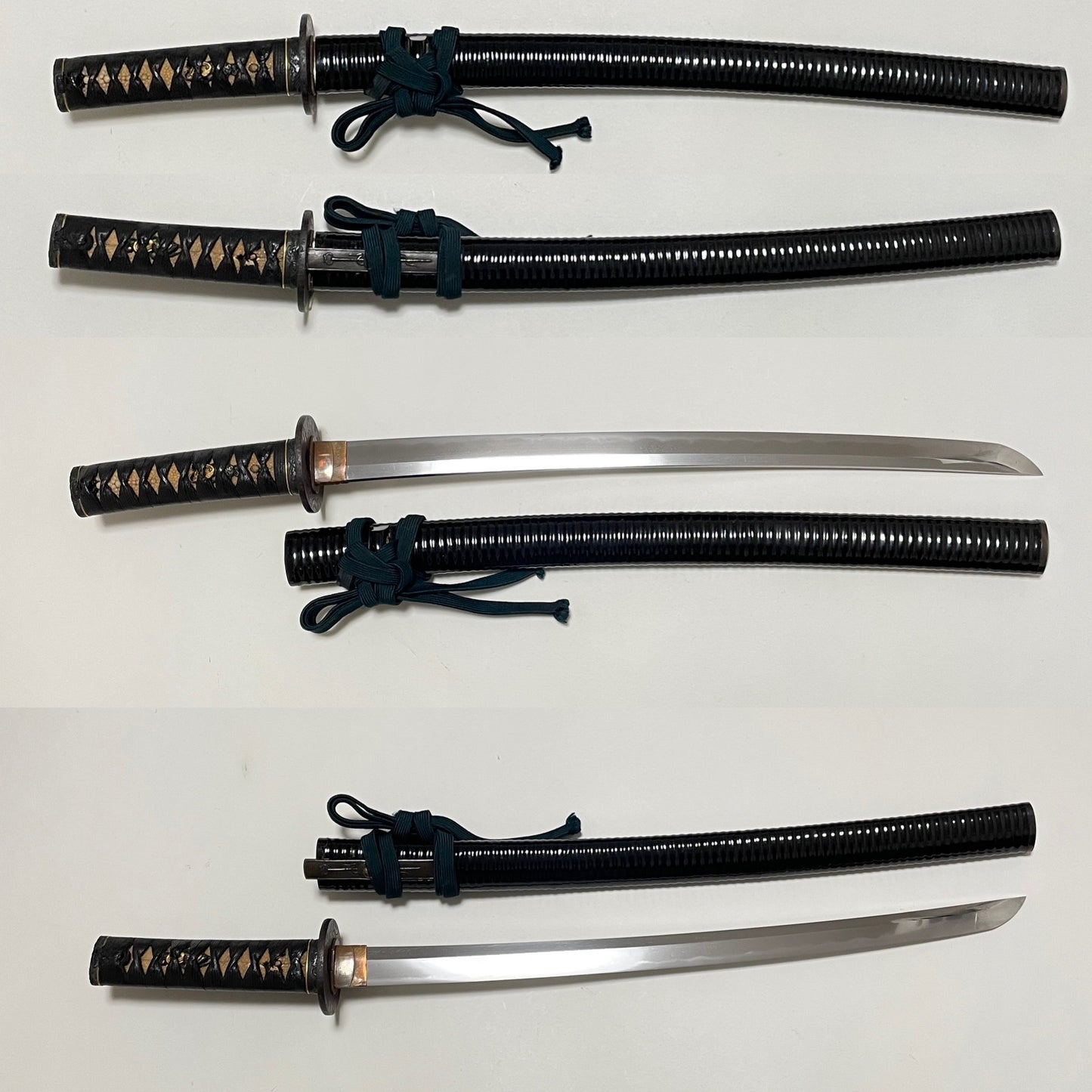 Echizen-Seki 越前関 WAKIZASHI, Signed Dragon Tsuba, with Kozuka, Early Edo period