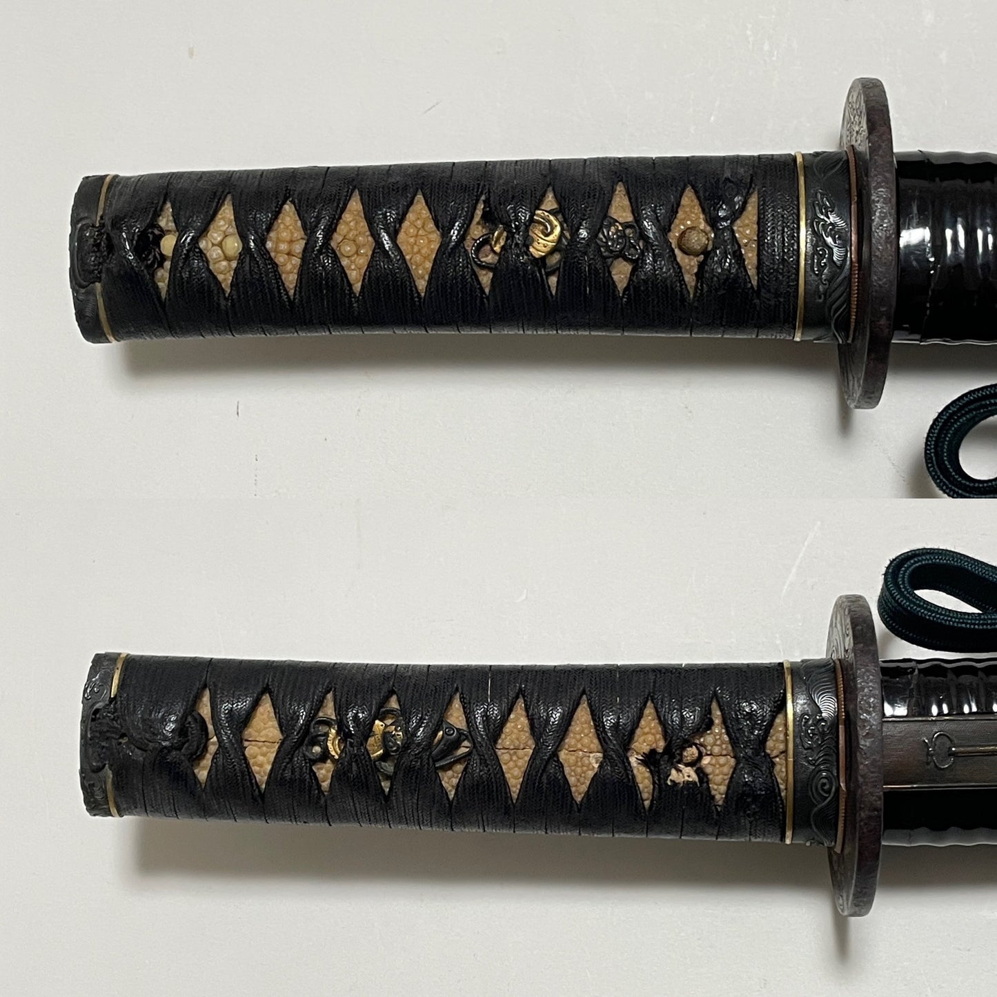 Echizen-Seki 越前関 WAKIZASHI, Signed Dragon Tsuba, with Kozuka, Early Edo period