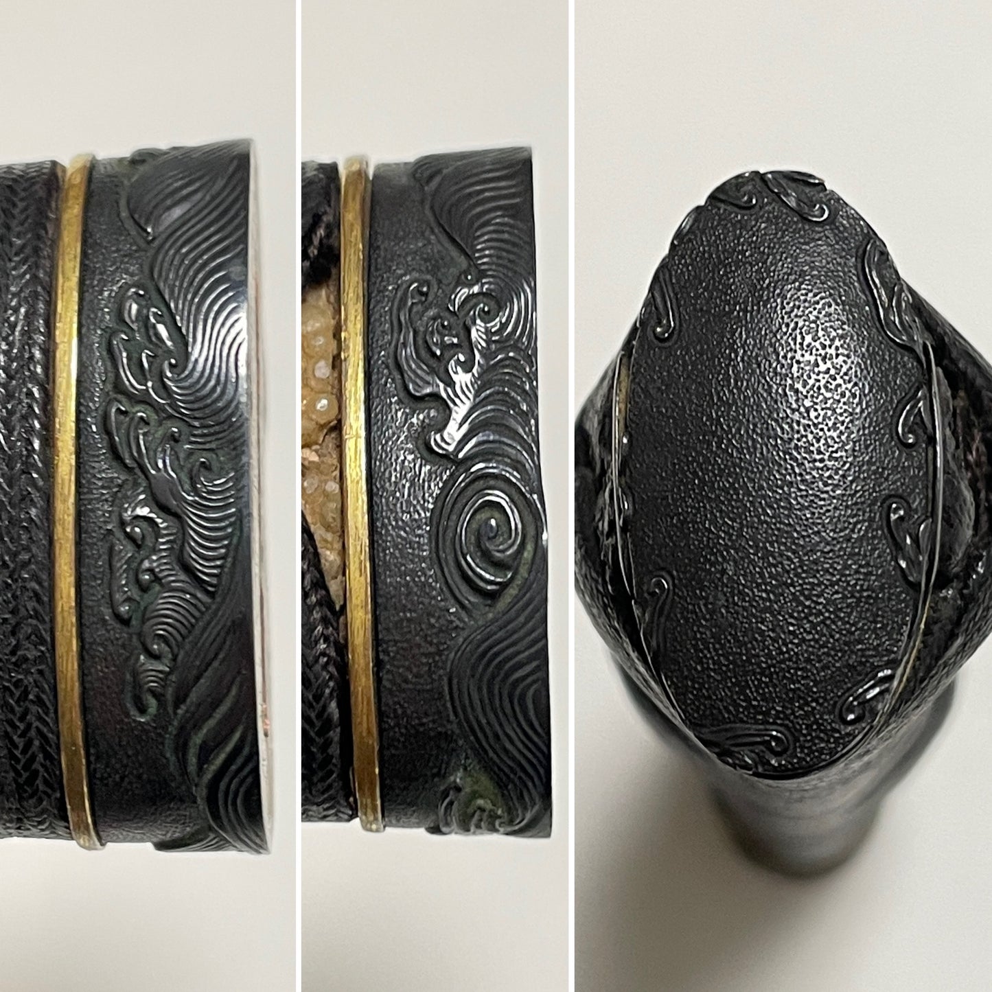 Echizen-Seki 越前関 WAKIZASHI, Signed Dragon Tsuba, with Kozuka, Early Edo period