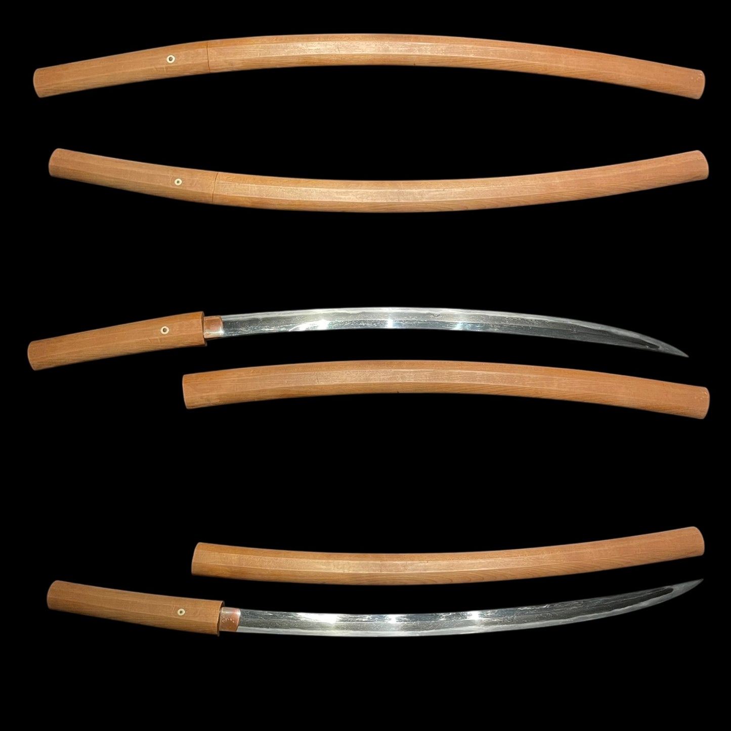 Long Nagamaki Naoshi Style Wakizashi, Yasunori 安則 signed, KOTO Muromachi period