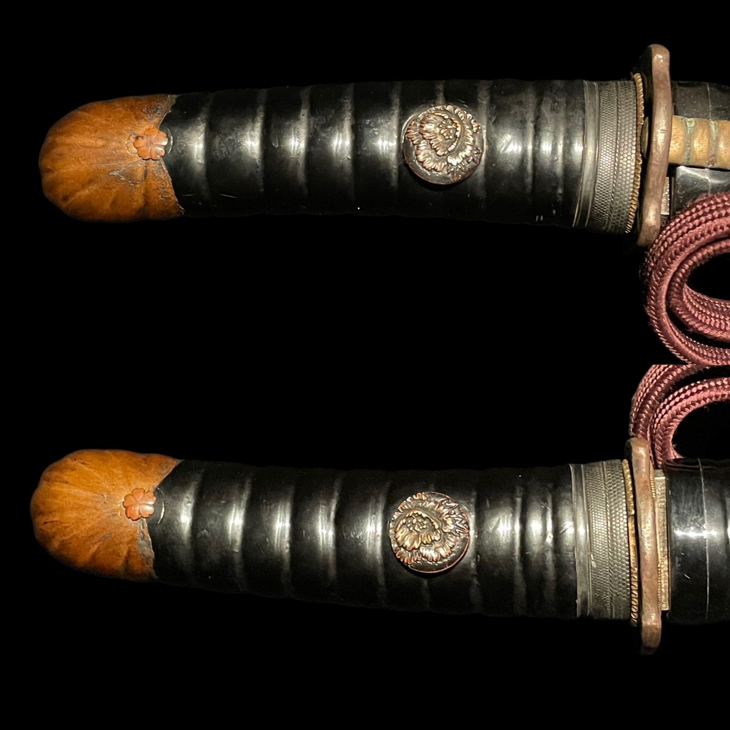Shrimp Koshirae 海老拵, Hirazukuri Wakizashi, with Brass Kogai, Edo period mumei