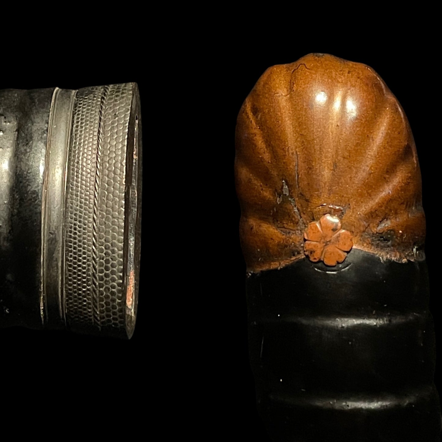 Shrimp Koshirae 海老拵, Hirazukuri Wakizashi, with Brass Kogai, Edo period mumei