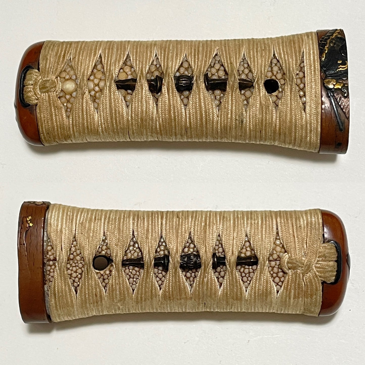 Onishoki 鬼鍾馗 Fuchikashira, Copper Fittings TANTO, with Kozuka, Muromachi period