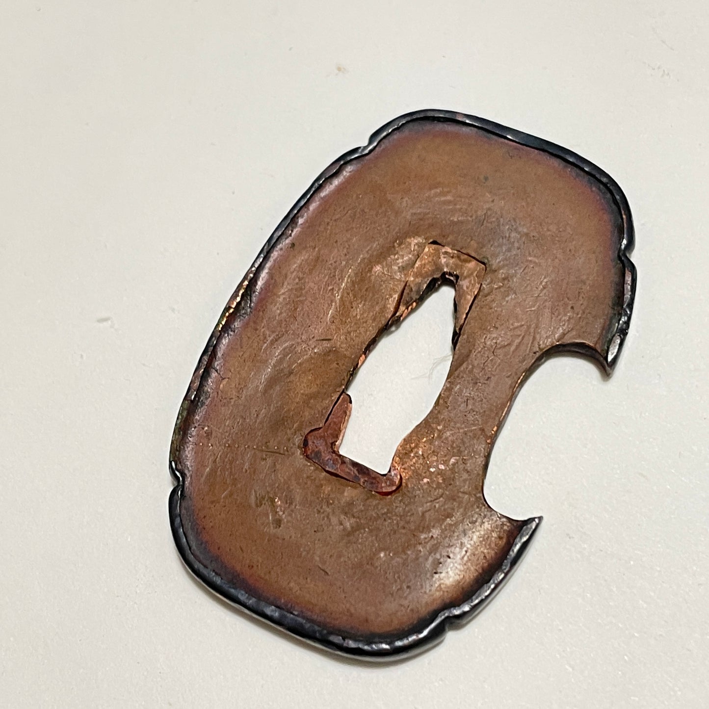 Onishoki 鬼鍾馗 Fuchikashira, Copper Fittings TANTO, with Kozuka, Muromachi period