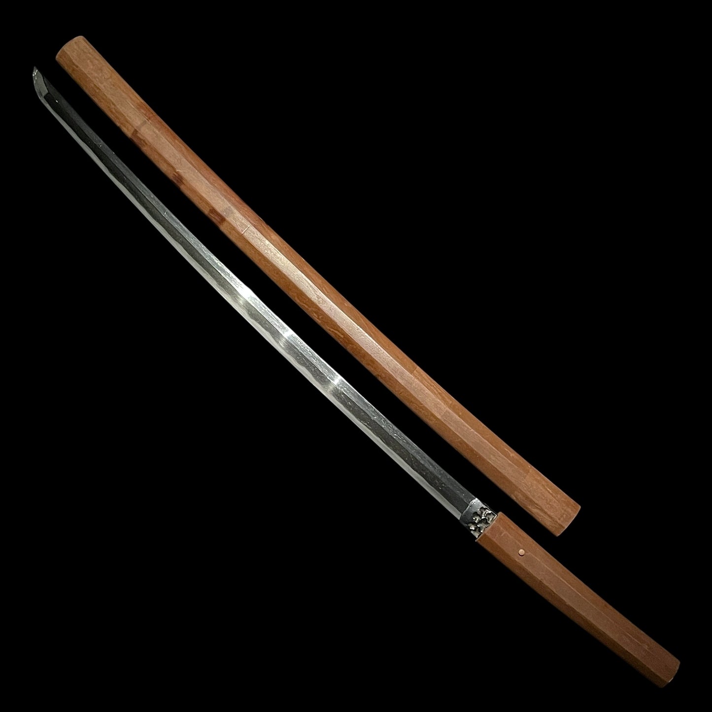 Notare Hamon KATANA in Shirasaya, Edo period, Oosuriage mumei