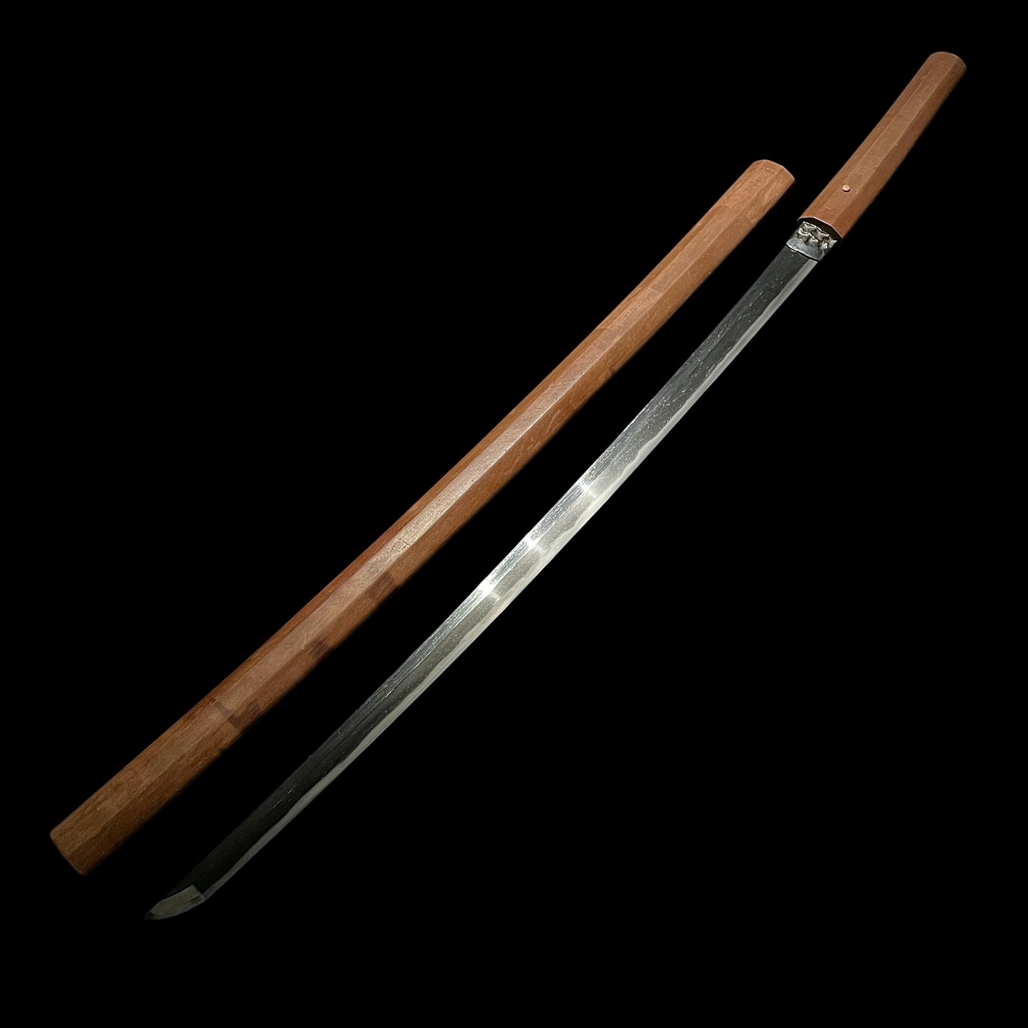 Notare Hamon KATANA in Shirasaya, Edo period, Oosuriage mumei