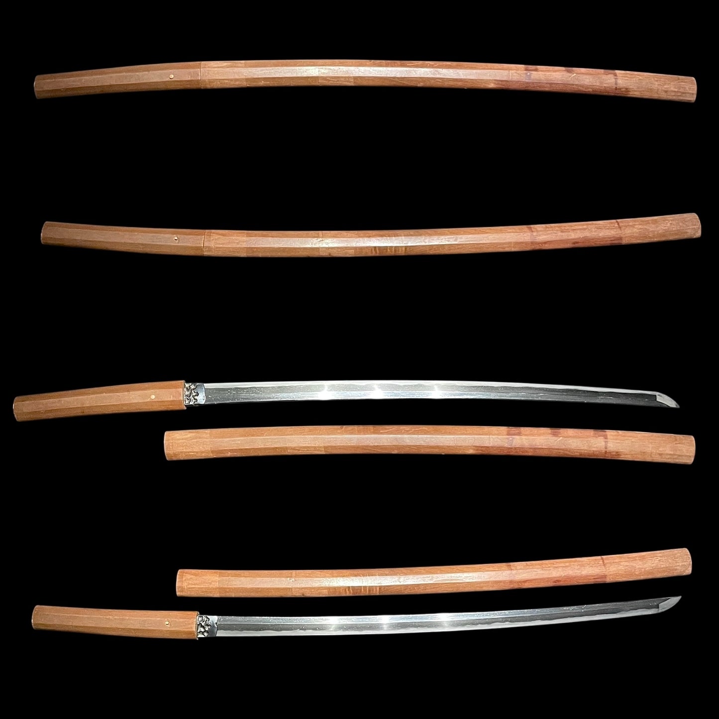 Notare Hamon KATANA in Shirasaya, Edo period, Oosuriage mumei