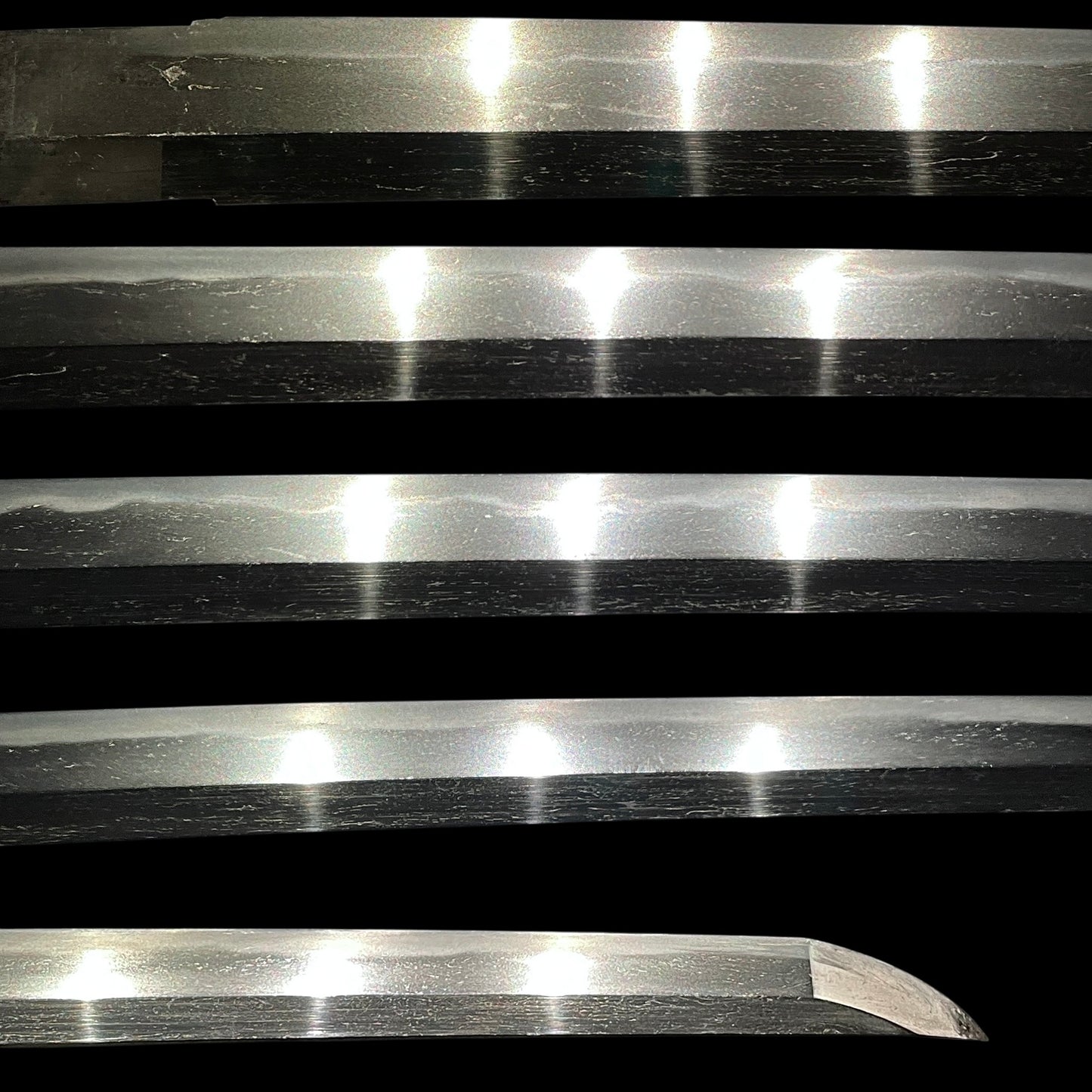 Notare Hamon KATANA in Shirasaya, Edo period, Oosuriage mumei