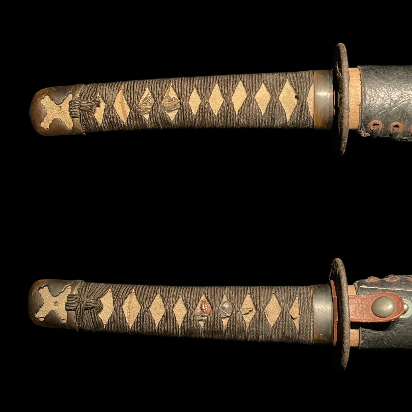 Black Ryakushiki-GUNTO 黒略式軍刀, Mt.Fuji Menuki, Japanese Army Sword