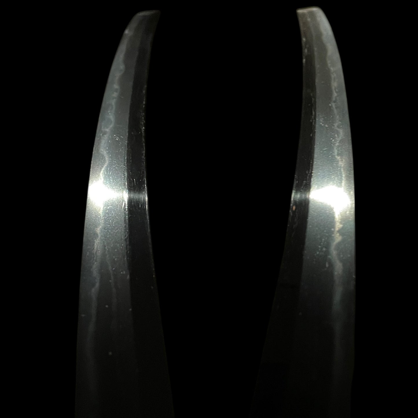 Golden Mt.Fuji Menuki, Black Wakizashi with Kozuka, Edo period mumei