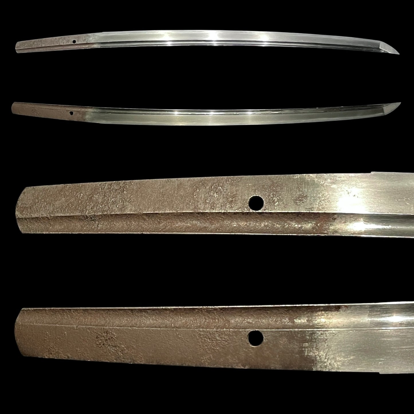 Mihara 三原 Wakizashi, Luxuriously decorated Habaki, Muromachi period