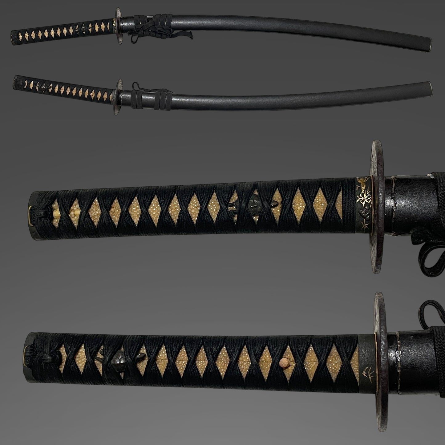 Hizen Tadakuni 肥前忠国 KATANA, Crane Fuchikashira, Turtle Menuki 亀目貫, Early Edo period