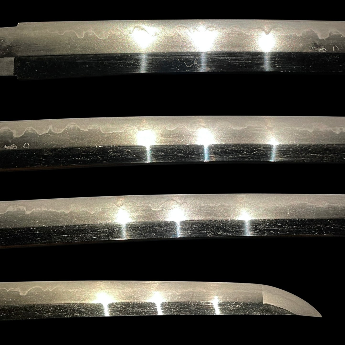 Long Wakizashi Togarigunome-Hamon 尖互目刃文, Edo period mumei